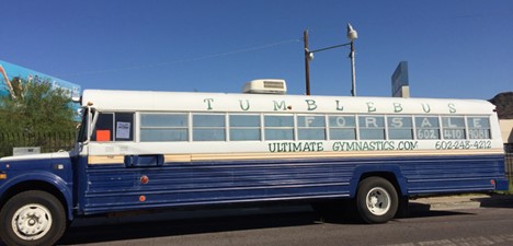 repurposed school bus, circa 1968